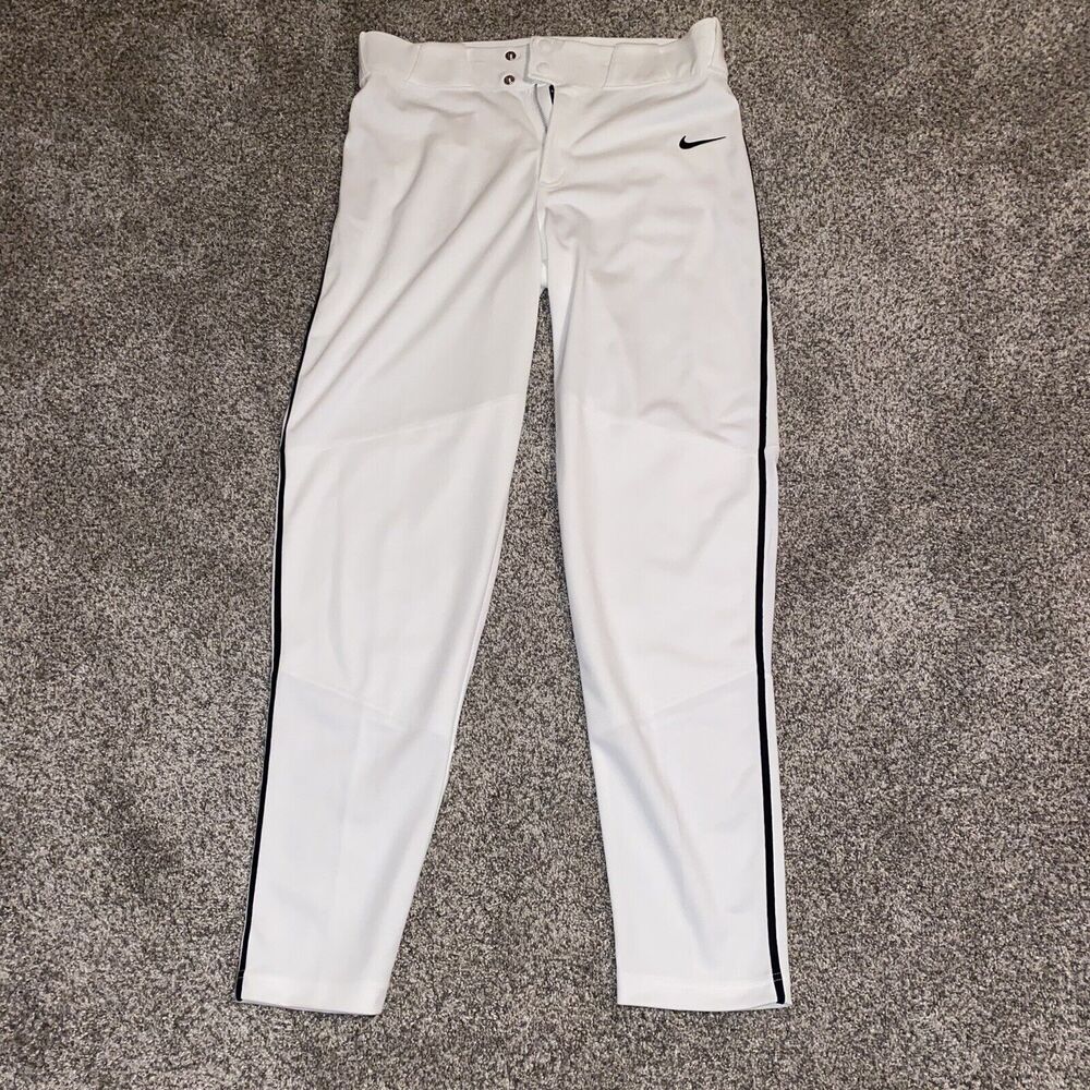 Nike Baseball Pants Men's Medium White With Black Pinstripe